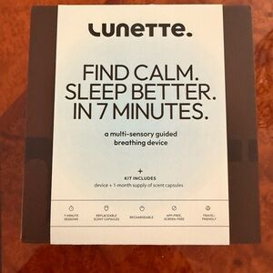 Lunette Sleep Aid Guided Breathing Device Relaxation Kit NEW w/ Capsules